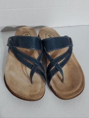Taos Sz 7 Perfect Sandal Navy Blue Velcro